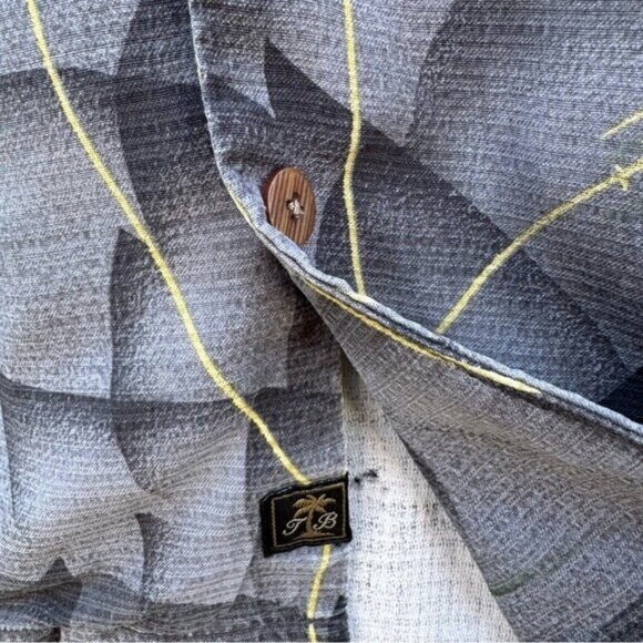 Tommy Bahama Vintage Silk Tropical Button-Up Shirt Leaf Print Chest Pocket L - Picture 6 of 13